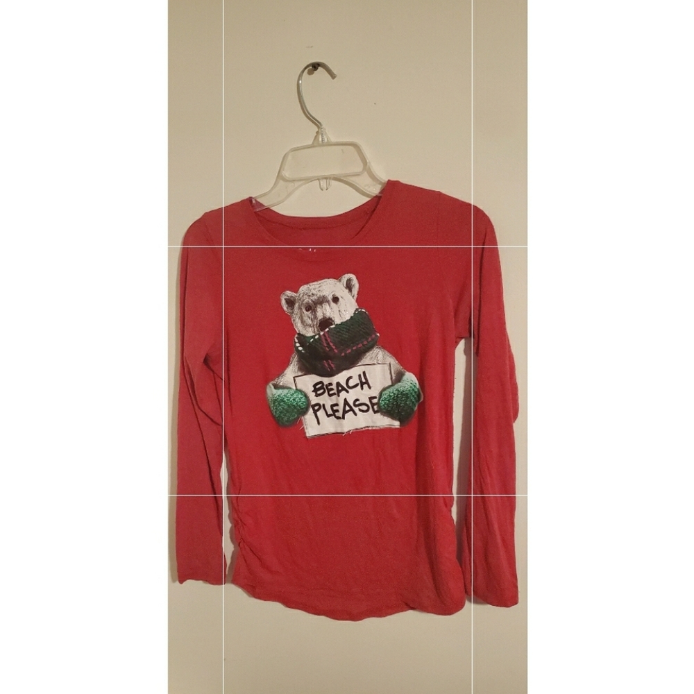 Red Christmas long-sleeved shirt